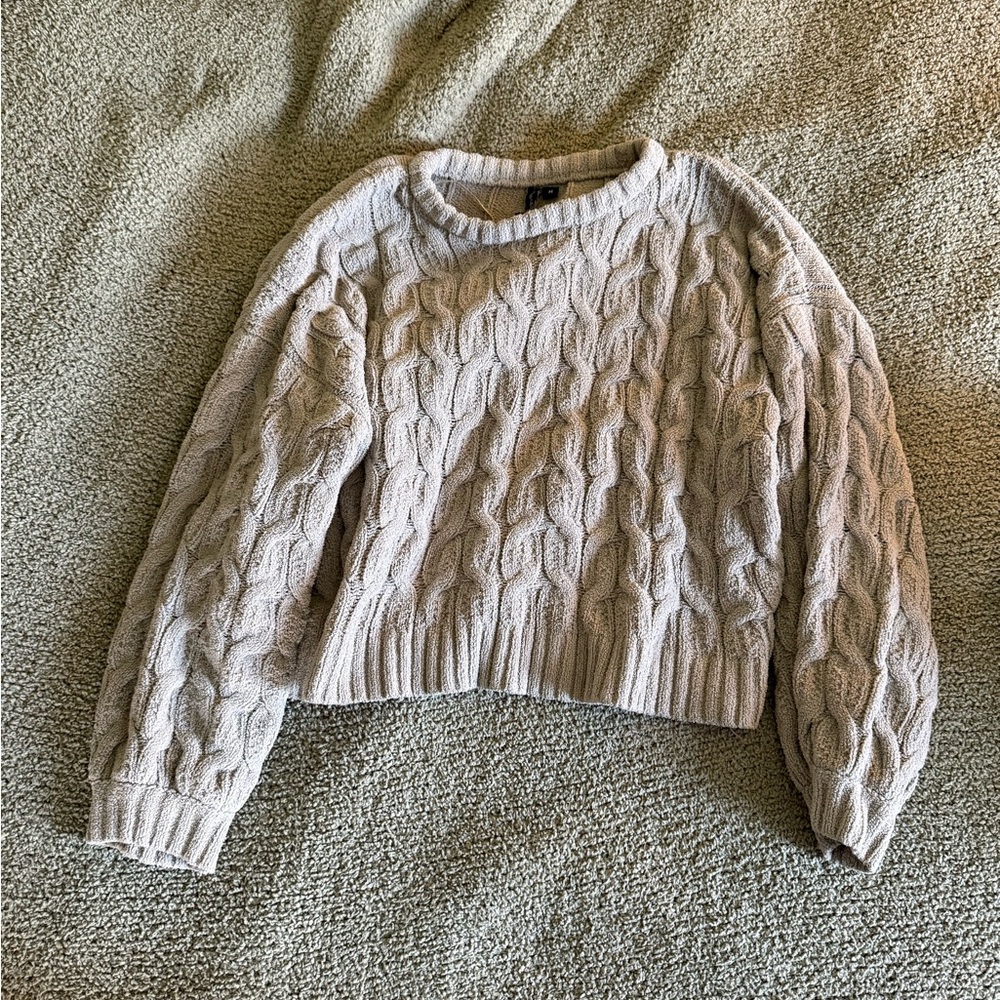 Moon & Madison Textured Knit Sweater - Cream